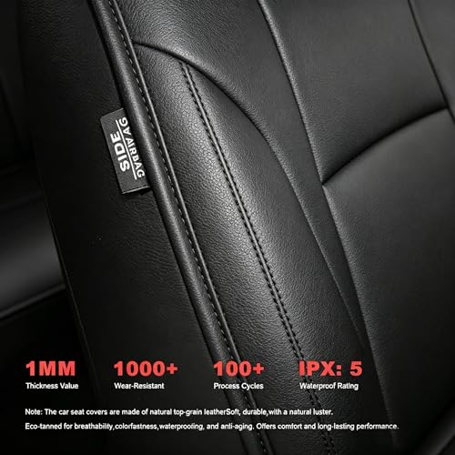 TTX LIGHTING Seat Covers for Buick Envision 2021-2026 Full Set 5 Seats Premium Waterproof Faux Leather Airbag Compatible Custom Fit Buick Envision Seat Covers Black - size: 14.Envision 2021-2026 5 Seat Full Set