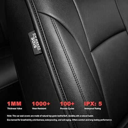 TTX LIGHTING Seat Covers for Buick Envision 2021-2026 Full Set 5 Seats Premium Waterproof Faux Leather Airbag Compatible Custom Fit Buick Envision Seat Covers Black - size: 14.Envision 2021-2026 5 Seat Full Set