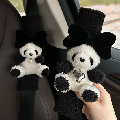 UNICOLD Soft Auto Seat Belt Cover Seatbelt Shoulder Pad Cushions 2 PCS for a More Comfortable Driving Universal Fit for All Cars and Backpack Cute Panda