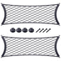 JINGKE 2 Pcs Small Cargo Net Pocket Elastic Mesh Netting Car Mesh Pouch with Screws and Hooks for Trunk RV Boats Home Cargo Storage (25.6'' x 9.8'') - size: 25.6'' x 9.8''