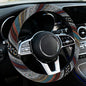 Boho Car Steering Wheel Cover, Ethnic Style Steering Wheel Covers Protector, Bohemian Anti-Slip Breathable Linen Auto Wheels Cover Fits 15 Inch, Universal Interior Car Accessories (Style D) - color: Style D