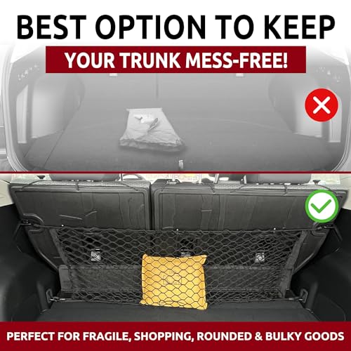 Trunk Envelope Style Mesh Cargo Net for Subaru Forester (SK) 2019-2026 - Premium Trunk Organizer and Storage - Luggage Net for SUV - Best Car Organizer for Subaru Forester