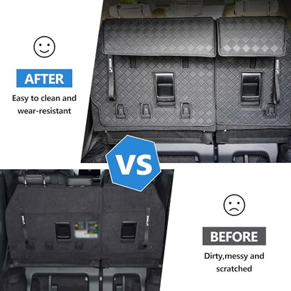 Cargo Mat Compatible with 2025 2021-2024 Toyota Sienna (with Spare Tire) - Custom Fit PU Leather Cargo Liner and Backrest Protector- All Weather Full Coverage Waterproof Trunk mat for Sienna - style: (5)Toyota Sienna 2021-2025 Cargo Mat(with spare tire)