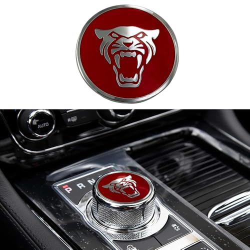 MAXDOOL Panel Frame Cover Trim Accessories Gear Shift Knob Cover Decoration Trim Emblem Sticker Compatible with Jaguar XF XE XJ F-Pace (Style B Red) - color: Style B Red