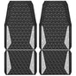 CAR PASS Bling Diamond Car Mats Rubber Floor Mats Full Set Anti-Slip 3D Rhombus Waterproof Trim to Fit Liner Universal Glitter Crystal Sparkly Shining Rhinestone Girl Women SUV Sedan, Silver Diamond - color: White Diamond