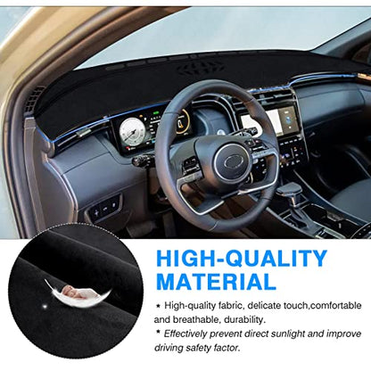 Autorder Dashboard Cover Mat for Hyundai Santa Cruz 2022 2023 2024 Accessories Dash Cover Flannel Dash Mat Sunshade Glare UV Rays Protector - size: 2022-2024 Hyundai Santa Cruz