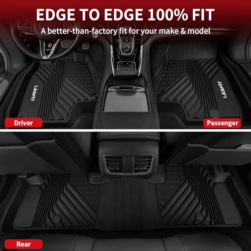 LASFIT Floor Mats for Acura RDX 2019-2026 All Weather Floor Liner TPE Custom Fit Car Mats for Acura RDX 1st & 2nd Row Mats Tasteless Durable and Easy to Clean Black - size: 2019-2025 | For Acura Rdx | 1st & 2nd Row