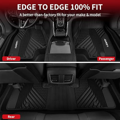 LASFIT Floor Mats for Acura RDX 2019-2026 All Weather Floor Liner TPE Custom Fit Car Mats for Acura RDX 1st & 2nd Row Mats Tasteless Durable and Easy to Clean Black - size: 2019-2025 | For Acura Rdx | 1st & 2nd Row