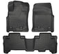 Husky Liners Weatherbeater Floor Mats | Fits 2013 - 2024 Toyota 4Runner; 2014 - 2024 Lexus GX460 | Front & 2nd Row, 3-pc Black - 99571