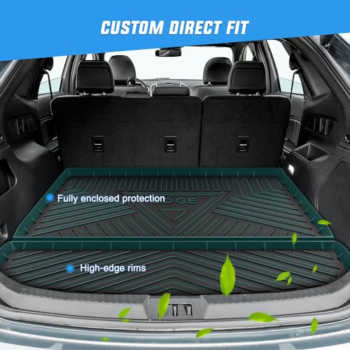 Nilight Cargo Mats for Ford Edge 2015 2016 2017 2018 2019 2020 2021 2022 2023 2024 2025 All Weather Protection Heavy Duty Cargo Liners - color: 2015-2025 Ford Edge|Cargo Mat