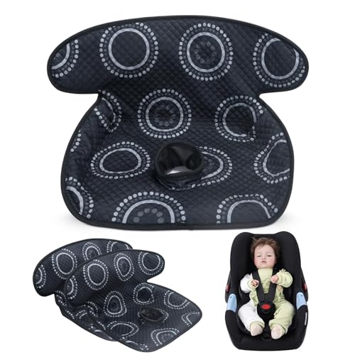 Car Seat Potty Training Protector, Piddle Pad with 360° Leak-Proof 3D Edge & Anti-Slip, Waterproof Machine Washable Liner for Baby Toddler Carseat, Stroller (Black, 2PC) - color: Black, size: 2 Pack