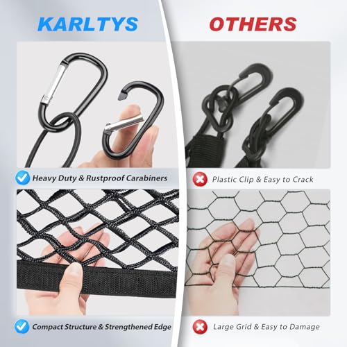 Cargo Net for Honda Pilot 2023-2026 Envelope Style | Elastic Mesh Net | Heavy Duty | Metal Hooks | Honda Pilot Trunk Net Accessories - size: Honda Pilot