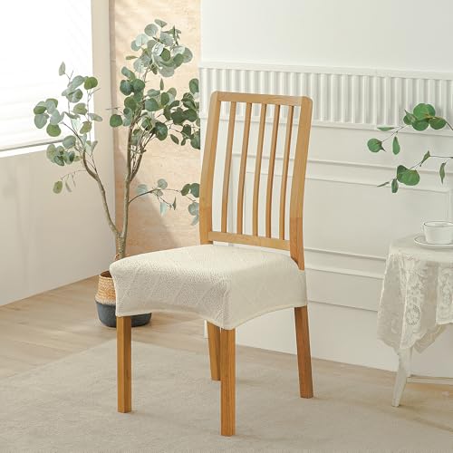 CRFATOP Jacquard Dining Room Chairs Seat Covers Set of 4 with Soft Bench Chair Cover Stretch Kitchen Chair Slipcover Washable Seat Cushion Slipcover Protector for Hotel Ceremony Banquet Wedding,B05 - color: Jacquard B05