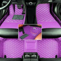 Custom Floor Mats for Audi A1, A3, A4, A5, A6, A7, A8,TT, TTS, Q2, Q3, Q5, Q7, Q8,RS3 RSQ8 S3 S4 S5 S6 S7 S8 e-tron, Q4 e-tron,All Weather Waterproof Luxury Leather (Purple) - color: Purple