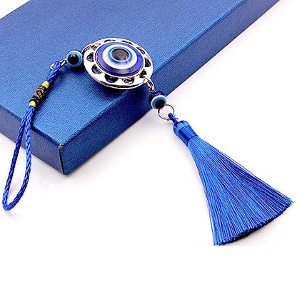 Evil Eye Car Charm, Ojo Turco Rearview Mirror Hanging Ornament, Protection Evil Eye Decor for Car & Wall, Evil Eye Hanging Charm Accessories, Gift for Men Women