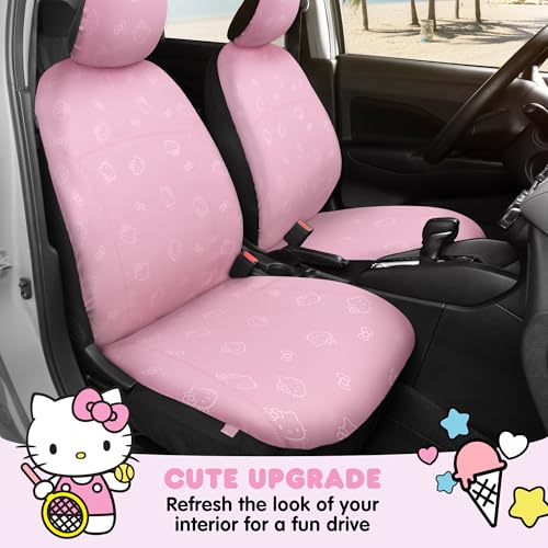 Carbella Hello Kitty Car Seat Covers - Cute Pink Seat Covers, Car Accessories Gift Hello Kitty Accessories 2pc Pink Car Seat Covers - color: Seat Covers Leather-Pink, style: Hello Kitty