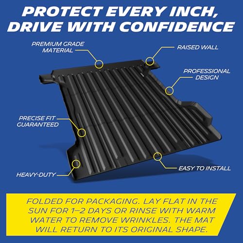 MICHELIN Truck Bed Mat for 2024-2026 Chevy Silverado EV RST/Trail Boss & GMC Sierra EV Denali/AT4 Only, All-Weather Truck Bed Liner, Custom Fit, Durable TPE Bedliner, Non-Slip - size: 2) Silverado EV/Sierra EV | 24-26 | 5.9 FT
