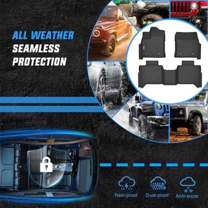 Nilight TPE Floor Mats for Toyota Tundra CrewMax Cab Only 2022 2023 2024 2025 2026 All Weather Custom Fit Heavy Duty Floor Liners - size: 2022-2026 Toyota Tundra|CrewMax Cab