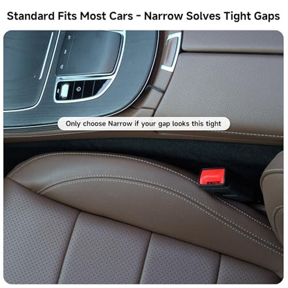 Givifive Car Seat Gap Filler Set of 2, Soft Foam Multifunctional Seat Side Gap Filler with Organizer & Hook Function, 3in1 Gap Stopper Universal Fit Car SUV Truck Fill The Gap Between Seat & Console - color: Black, size: Most Cars – Standard