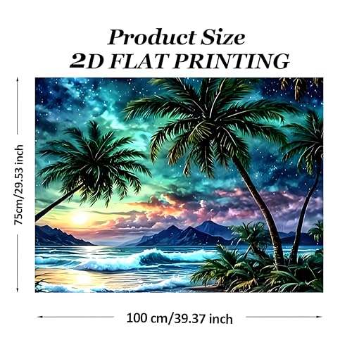 Universal Car Trunk Mat, All Weather Trunk Protection Cargo Liner, Stylish Vehicle Interior Accessories, Durable Cargo Mat Rear Trunk Line Suitable for Most Car (Tropical Beach Palms, 29" x 39") - color: Tropical Beach Palms