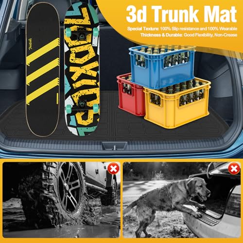 Trunk Liner Cargo Liners for Ford Taurus 2010-2019 Rear Trunk Floor Mats 3D Boot Tray All-Weather TPE Black - size: Taurus 2010-2019