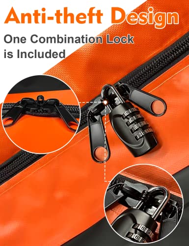 FIVKLEMNZ Car Rooftop Cargo Carrier Roof Bag Waterproof for All Top of Vehicle with/Without Rack Includes Topper Anti-Slip Mat + Reinforced Straps + 6 Door Hooks + Luggage Lock - size: 15 Cubic Feet