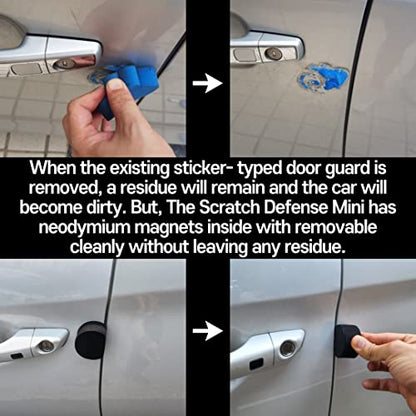 Scratch Defense Mini 2Pcs Car Door Ding Protector Removable Magnetic Car Door Edge Guard Dent Prevent Car Edge Anti Scratch Protector Guards Door Protection Side Door Guards for Cars