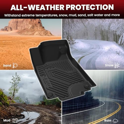 LASFIT Floor Mats for Honda CR-V 2016 2015 2014 2013 2012 EX & LX & SE (NOT Fit EX-L & Touring), Custom Fit All Weather Protection TPE Floor Liner,1st & 2nd Row, Black - style: 2）For Honda CR-V | 2012-2016 | 1st & 2nd Row