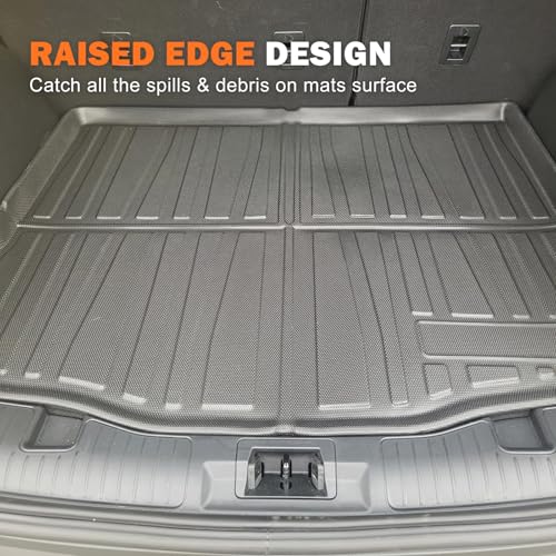 KUST Trunk Cargo Mat for 2020-2026 Ford Escape Accessories, All Weather Cargo Liner Rear Trunk Liner TPE Rubber Raised Edge - size: For 2020-2026 Escape | Trunk Mat