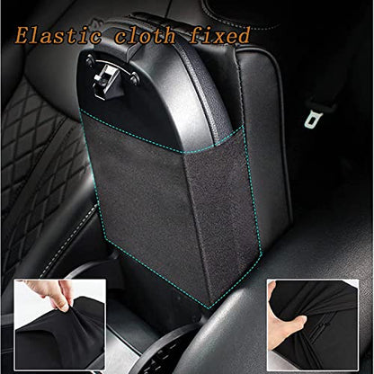 Car Center Console Cover, Memory Foam Car Armrest Cover, Beige Arm Rest Covering Car, Middle Organizer Elbow Pillow, Leather armrest Cover for Car/SUV/Truck/Auto (No.2 Beige)