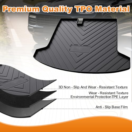Trunk Liner for 2018-2024 Nissan Kicks 3D Custom Fit All-Weather TPE Material Waterproof Car Cargo Liner Mat, Black - color: 2018-2024 Nissan KICKS