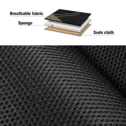 3D Air Mesh Car Seat Covers Full Set,Breathable Seat Covers for Cars,Split Bench Compatible,Universal Fit for SUV,Vans,sedans, Trucks, Automotive Interior Covers(5-Seat Black/Beige)