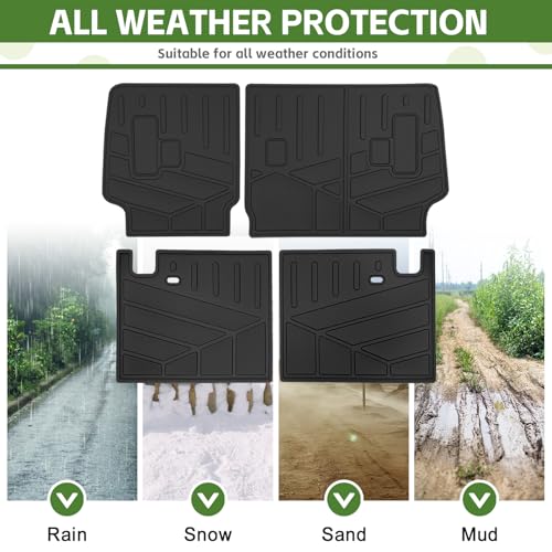 2nd&3rd Row Seat Back Mat for 2025 2026 Toyota 4Runner 7 Seats Gas, Kick Mats Rear Backrest Cover All Weather TPE Protector Cargo Liner Accessories(Not for Hybrid EV/i-Force MAX) - size: 7Seats-Seatback Mats(2nd&3rd Row)