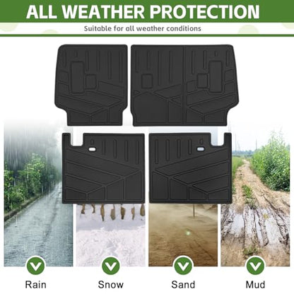 2nd&3rd Row Seat Back Mat for 2025 2026 Toyota 4Runner 7 Seats Gas, Kick Mats Rear Backrest Cover All Weather TPE Protector Cargo Liner Accessories(Not for Hybrid EV/i-Force MAX) - size: 7Seats-Seatback Mats(2nd&3rd Row)