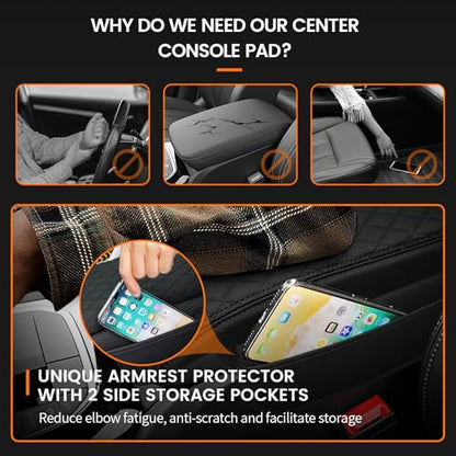 Car Center Console Cover Armrest Cover for 2018-2023 2024 BMW X3 Center Console Pad Interior Accessories Car Armrest Seat Box Cover Protector with Pockets Storage Bag - size: BMW X3 2018-2024