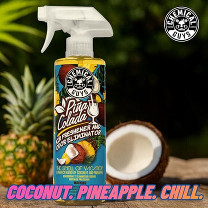 Chemical Guys AIR22904 Premium Air Freshener & Odor Eliminator (4 Oz, Piña Colada Scent) - size: 4 Fl Oz (Pack of 1)