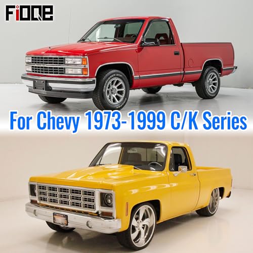 Custom Fit Bench Seat Covers for Chevy 1973-1999 C/K Series Trucks Full Size Classic Trucks, Sandwich Air Mesh Fabric & Soft Foam Lining Without Headrests - Black - size: Heavy-Duty Sandwich Composite Fabric