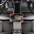 Custom Floor Mats for Audi A1, A3, A4, A5, A6, A7, A8,TT, TTS, Q2, Q3, Q5, Q7, Q8,RS3 RSQ8 S3 S4 S5 S6 S7 S8 e-tron, Q4 e-tron,All Weather Waterproof Luxury Leather (Gray and Black) - color: Gray and Black