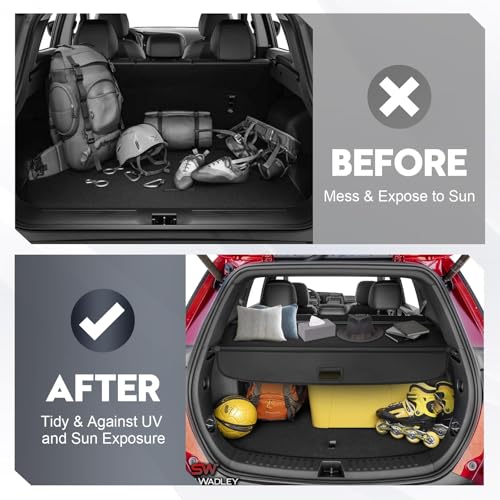 Powerty Cargo Cover for 2025 2026 Chevy Equinox & GMC Terrain Accessories Trunk Cover Retractable Trunk Shielding Shade Cargo Luggage Cover with Storage Cargo Net No Gap - size: 6) Chevy Equinox & GMC Terrain | 2025-2026