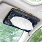 Dragonfly PU Leather Sun Visor Napkin Holder Car Standard Tissue Holder Luxury PU Leather Backseat Tissue Holder FitsSedans SUV Trucks - color: Dragonfly Flower