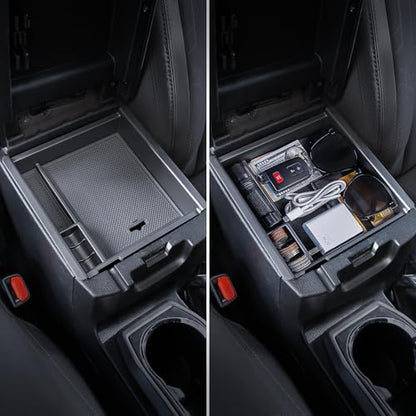 Carlimeki Center Console Organizer (3-piece set) for Tacoma 2016-2023 - for Tacoma Accessories - size: For Tacoma (2016-2023)
