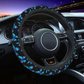 Blue Butterfly Steering Wheel Cover 15 Inches for Women Men, Neoprene Anti-Slip Cute Car Steering Wheel Grip Wrap Car Accessories Protective Case Cover for Vehicle Truck SUV - color: Blue Butterfly