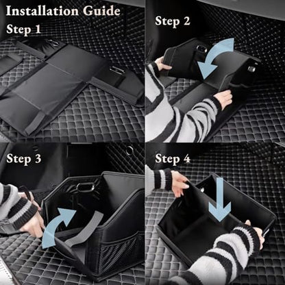 Car Seat Storage Organizer – Compact PU Leather Bin for Trunk, Front Seat, Back Seat & Car Floor