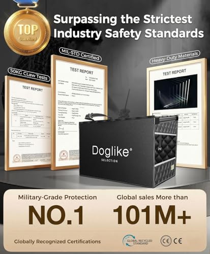 Doglike UNBREAK Large Dog Car Seat [Military-Grade Protection], 500LB Ultra-Support Back Seat Extender for Dogs Carseat Hard Bottom, Waterproof Pet Carseat Dog Hammock for Cars/SUV/Truck XL Size - size: XL Size