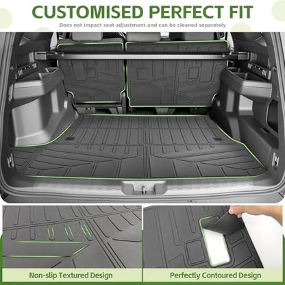 Cargo Liners for 2025 2026 Toyota 4Runner 5 Seats Gas, Trunk Mat with Seat Back Cover All Weather Rear Cargo Mat Backrest Protector Accessories (Not for Hybrid EV&i-Force MAX) - size: 5Seats-Trunk+Seatback Mats