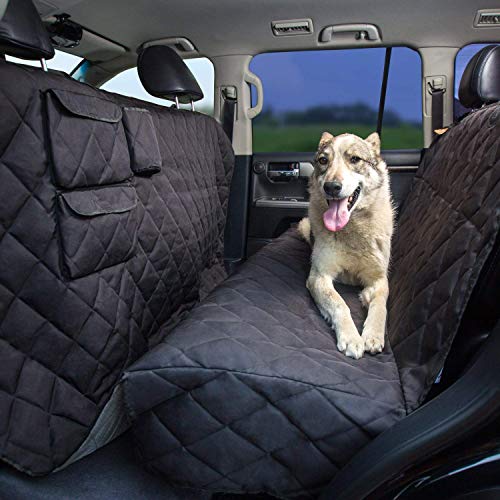 XXL Extra Wide (63”) & Extra Long (94”) with Floor Coverage Dog Seat Cover for Trucks, SUVs & Cars – Heavy Duty, Pet Hammock, Washable + Pet Travel Bowl - color: Black