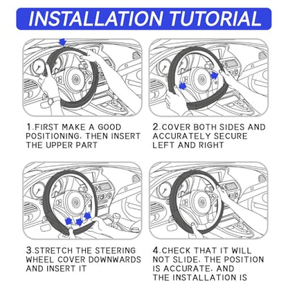 Car Steering Wheel Cover, Silicone Non-Slip Steering Wheel Protector, 13/14/15/16 inch Ultra Thin Steering Wheel Protective Covers for Women Men, Universal Vehicle Accessoriess (Purple) - color: Purple