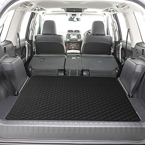FH Group F16501BLACK-46 Deluxe Heavy Duty Faux Leather Diamond Pattern Multi-Purpose Black Automotive Cargo Liner fits most Cars, SUVs, and Trucks, 46 inches - color: Black, size: 40 x 46 Inches