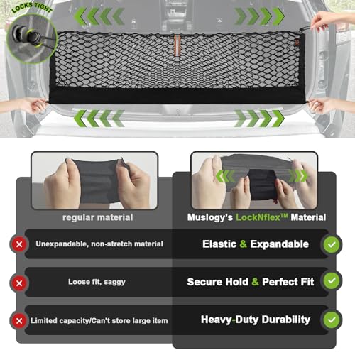 Truck Bed Cargo Net Trunk Netting Compatible with Honda Pilot 2023-2026 | 2026+ Passport Accessories, Pickup Cargo Organizer SUV Sedan Storage Net w/Heavy Duty Carabiners - style: 2023+ Pilot