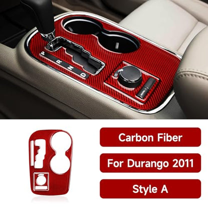 Car Gear Shift Panel Decals for 2011 Dodge Durango Accessories Carbon Fiber Interior Stickers - color: Gear Shift Panel, A2